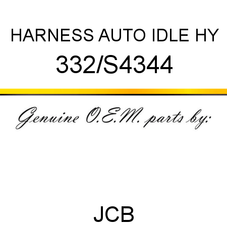 HARNESS AUTO IDLE HY 332/S4344