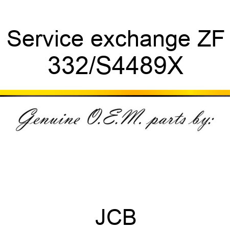 Service exchange ZF 332/S4489X