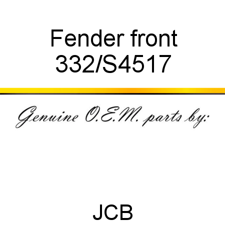 Fender, front 332/S4517