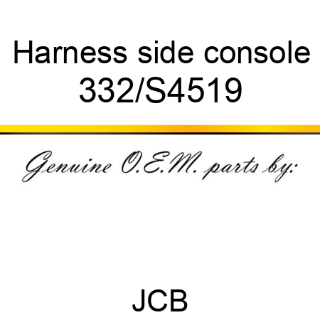 Harness, side console 332/S4519