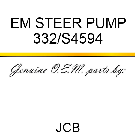 EM STEER PUMP 332/S4594