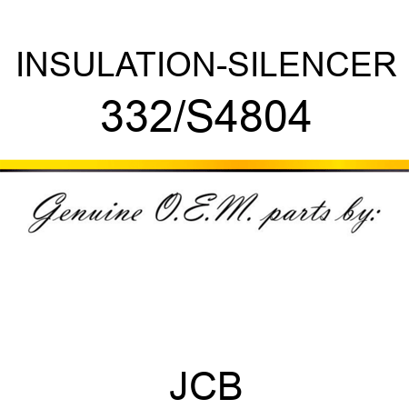 INSULATION-SILENCER 332/S4804