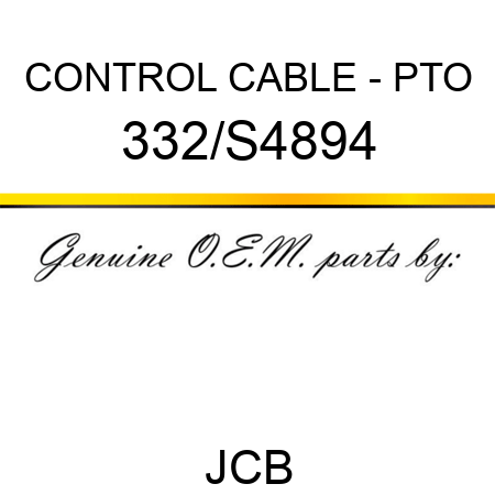 CONTROL CABLE - PTO 332/S4894