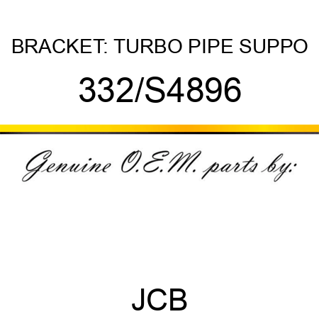 BRACKET: TURBO PIPE SUPPO 332/S4896