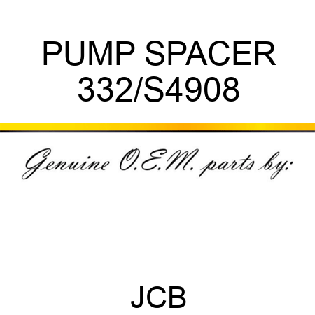 PUMP SPACER 332/S4908