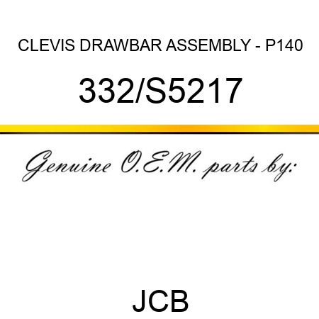 CLEVIS DRAWBAR ASSEMBLY - P140 332/S5217