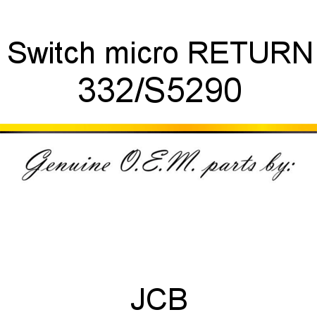Switch, micro, RETURN 332/S5290