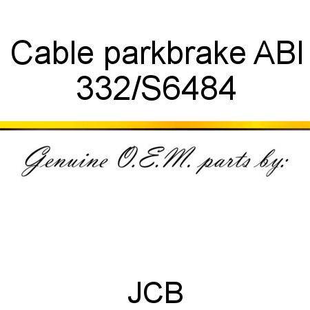 Cable, parkbrake, ABI 332/S6484