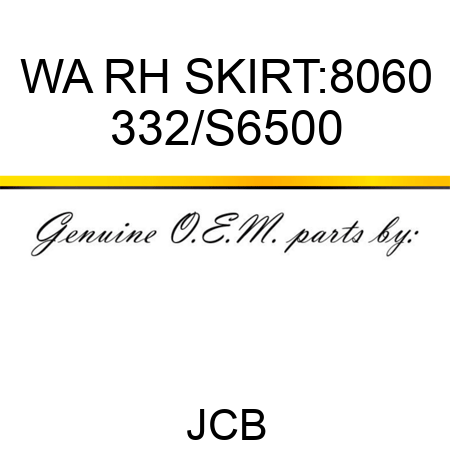 WA RH SKIRT:8060 332/S6500