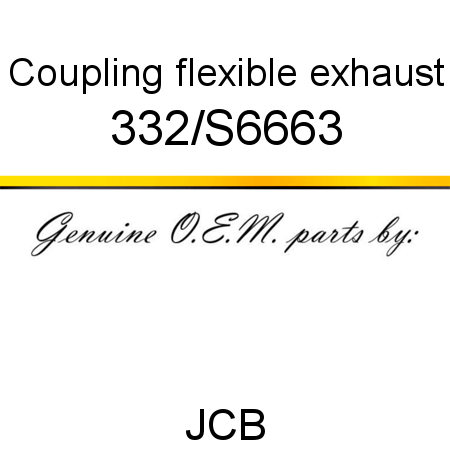 Coupling, flexible exhaust 332/S6663