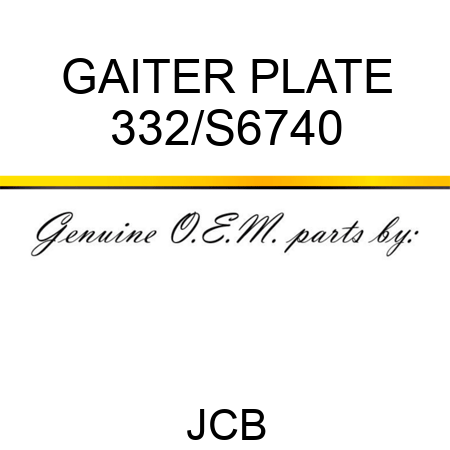 GAITER PLATE 332/S6740