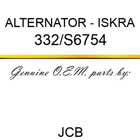 ALTERNATOR - ISKRA 332/S6754