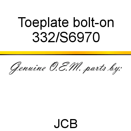 Toeplate, bolt-on 332/S6970