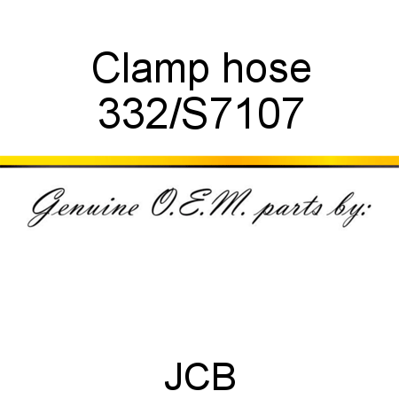 Clamp, hose 332/S7107