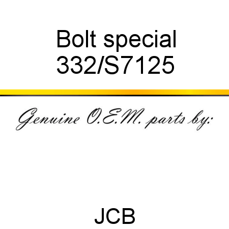 Bolt, special 332/S7125