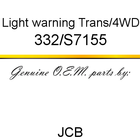 Light, warning Trans/4WD 332/S7155