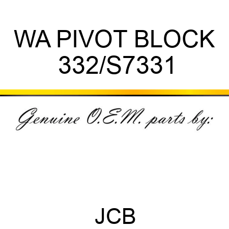 WA PIVOT BLOCK 332/S7331