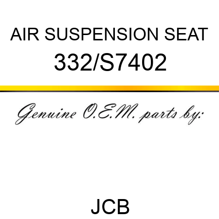 AIR SUSPENSION SEAT 332/S7402