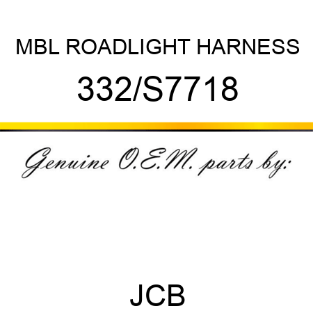 MBL ROADLIGHT HARNESS 332/S7718