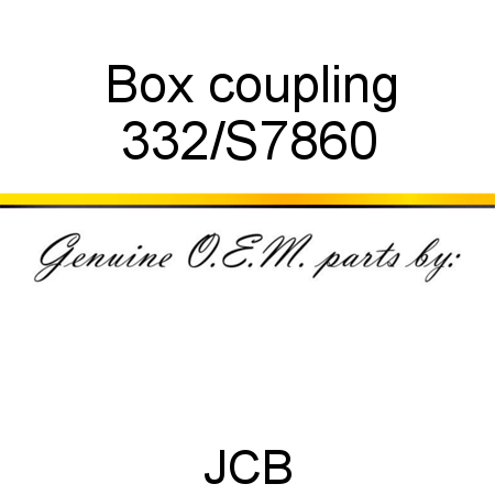 Box, coupling 332/S7860