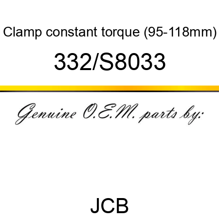 Clamp, constant torque, (95-118mm) 332/S8033