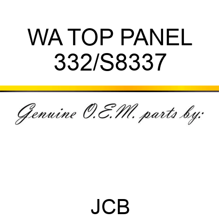 WA TOP PANEL 332/S8337