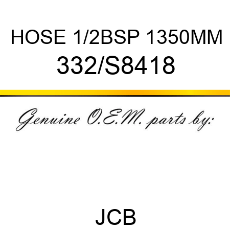 HOSE 1/2BSP 1350MM 332/S8418