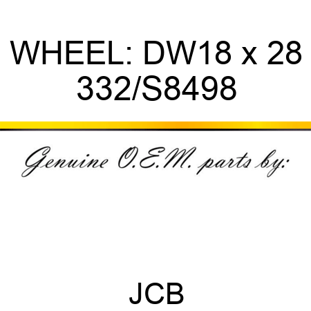 WHEEL: DW18 x 28 332/S8498