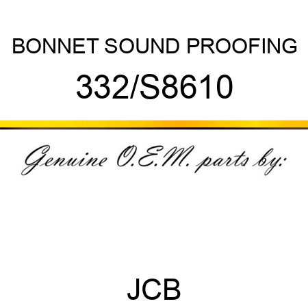 BONNET SOUND PROOFING 332/S8610