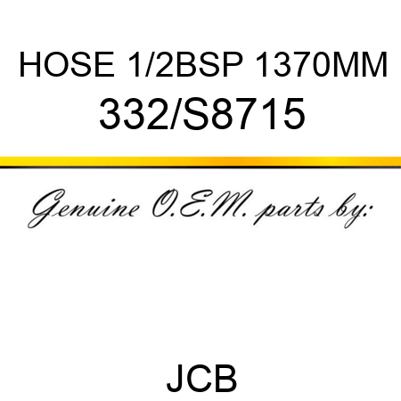 HOSE 1/2BSP 1370MM 332/S8715