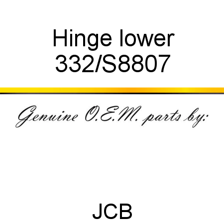 Hinge, lower 332/S8807