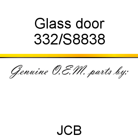 Glass, door 332/S8838