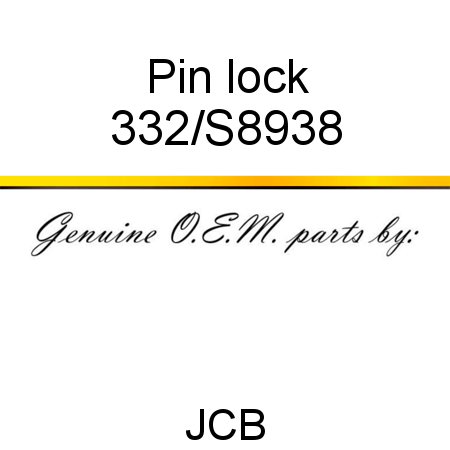 Pin, lock 332/S8938