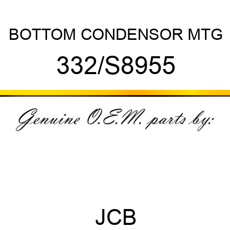 BOTTOM CONDENSOR MTG 332/S8955