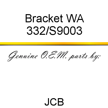 Bracket, WA 332/S9003