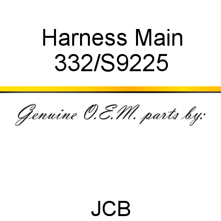 Harness, Main 332/S9225