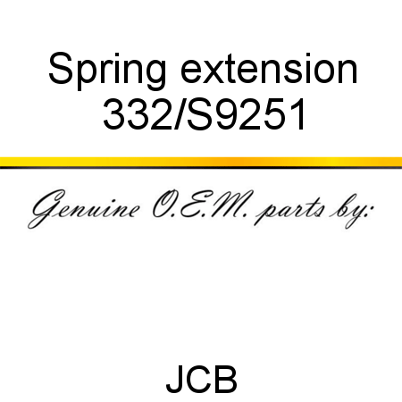 Spring, extension 332/S9251