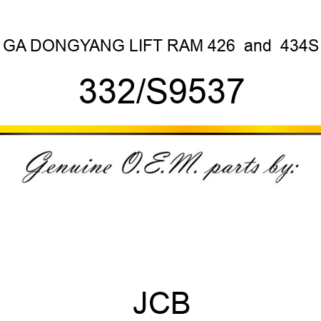 GA DONGYANG LIFT RAM 426 & 434S 332/S9537