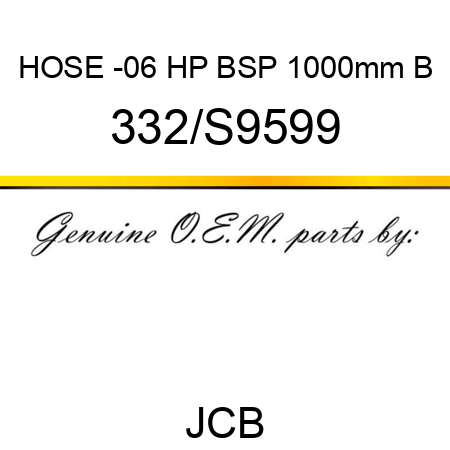 HOSE -06 HP BSP 1000mm B 332/S9599