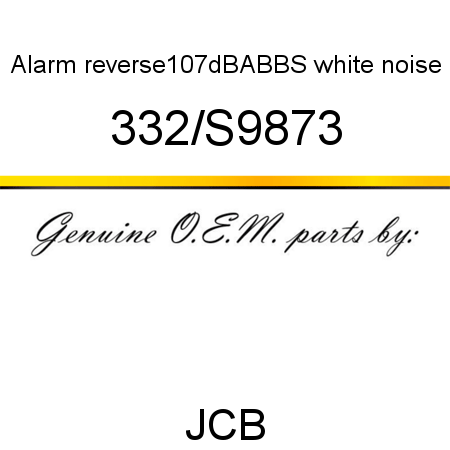 Alarm, reverse,107dBA,BBS, white noise 332/S9873