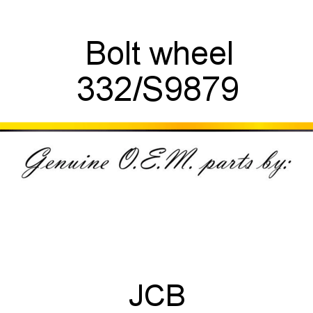 Bolt, wheel 332/S9879
