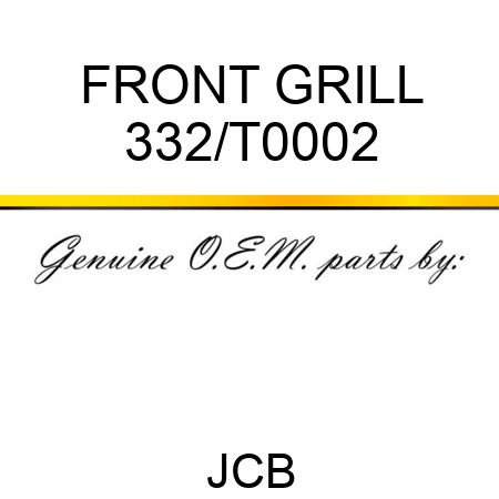 FRONT GRILL 332/T0002