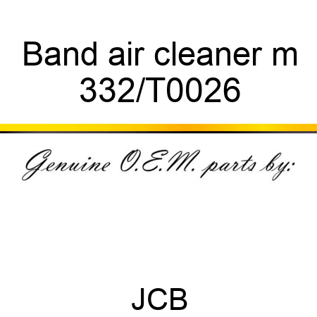 Band air cleaner m 332/T0026