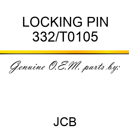 LOCKING PIN 332/T0105