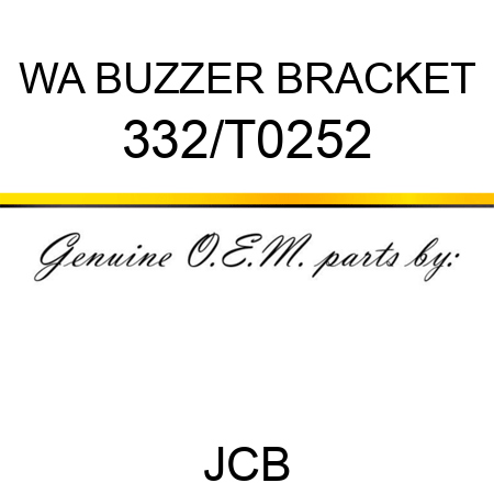 WA BUZZER BRACKET 332/T0252