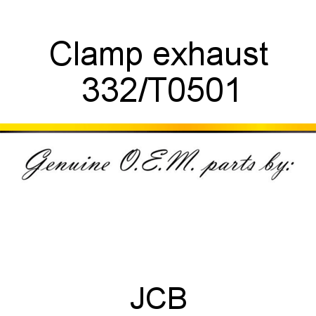 Clamp, exhaust 332/T0501