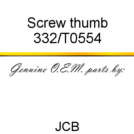Screw, thumb 332/T0554