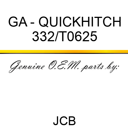 GA - QUICKHITCH 332/T0625