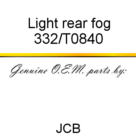 Light, rear fog 332/T0840