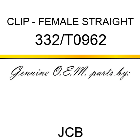 CLIP - FEMALE STRAIGHT 332/T0962